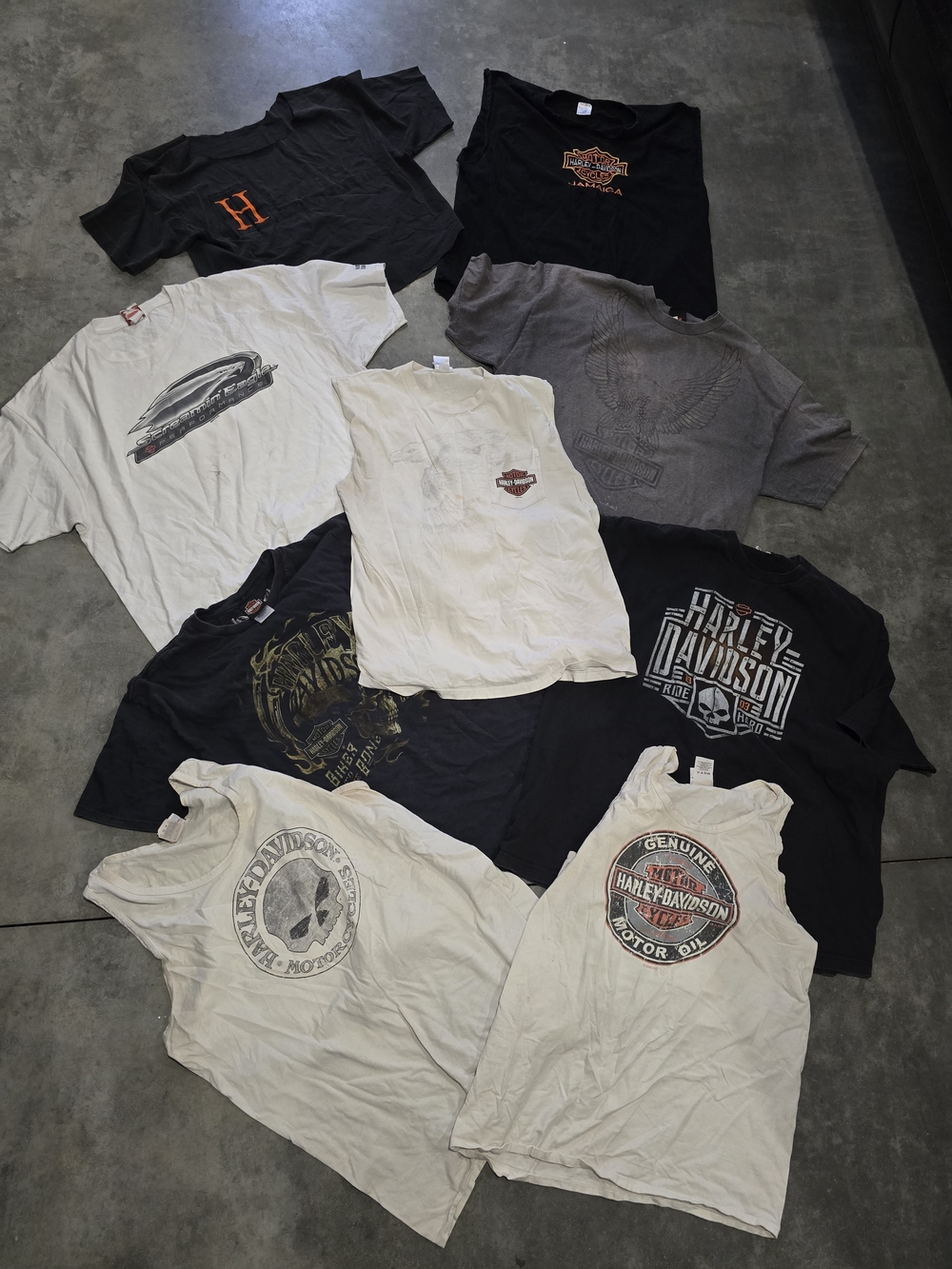 Harley-Davidson Trashed Tshirt Lot